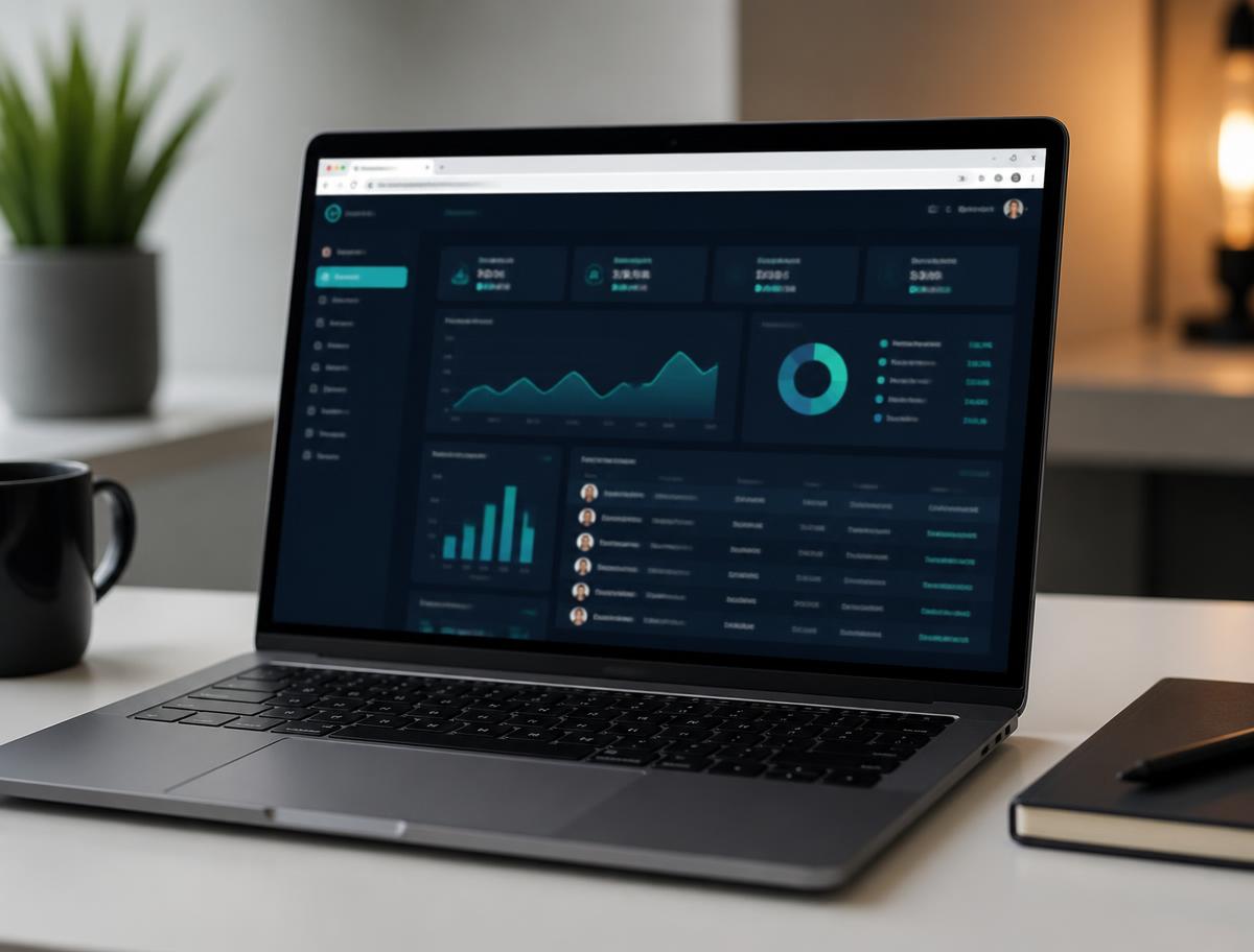 The finished client management web app built from an eleven word idea