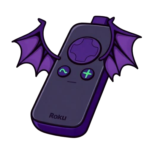 Roku remote with bat wings